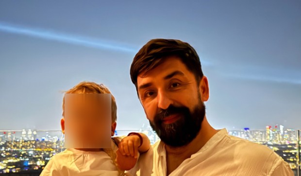 Ognjen Amidžić sa sinom u Dubaiju