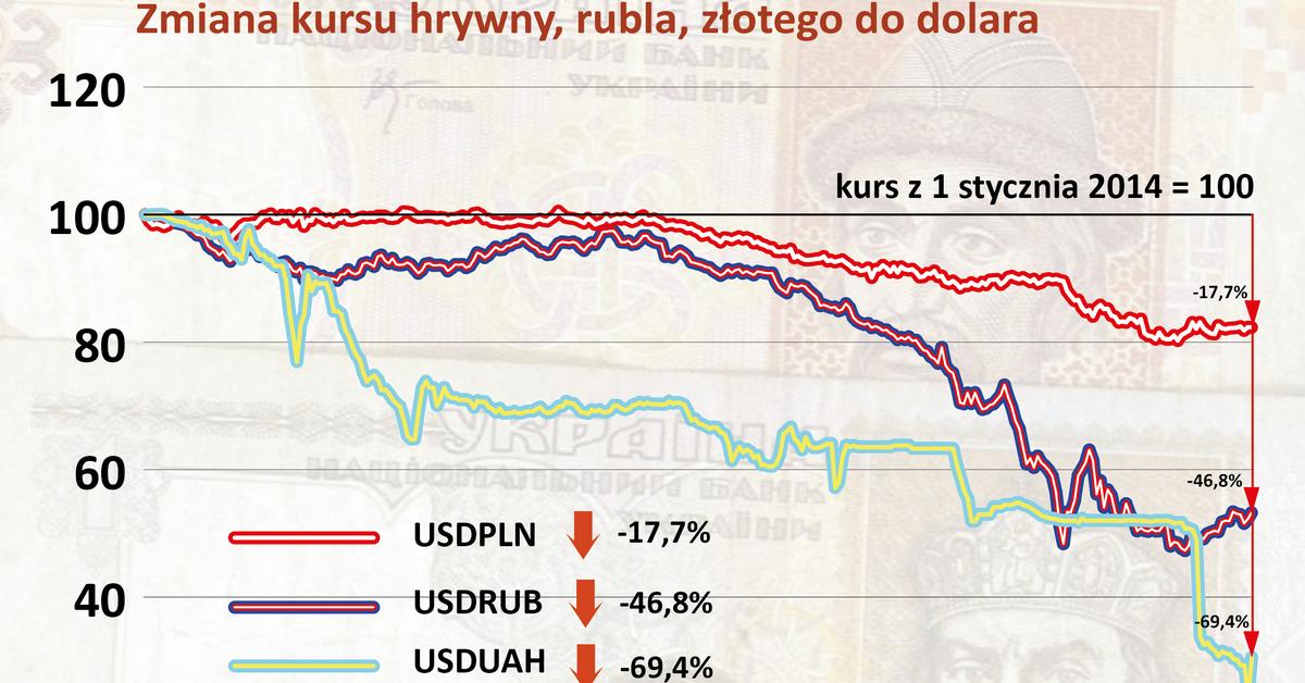 Gospodarka Ukrainy na krawędzi. Kurs hrywny wymyka się spod kontroli -  Forsal.pl