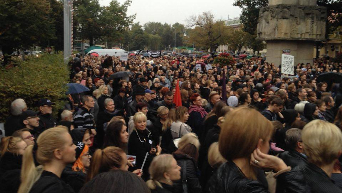 Ogromne tłumy na demonstracji w Zielonej Górze