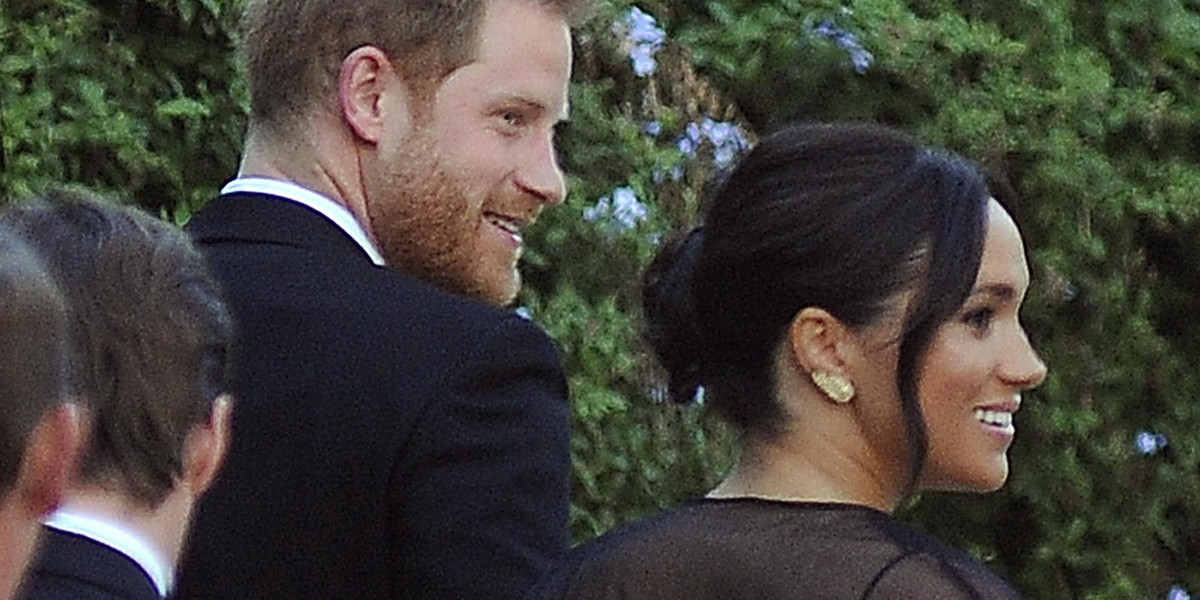 Księżna Meghan i książę Harry na ślubie znajomych