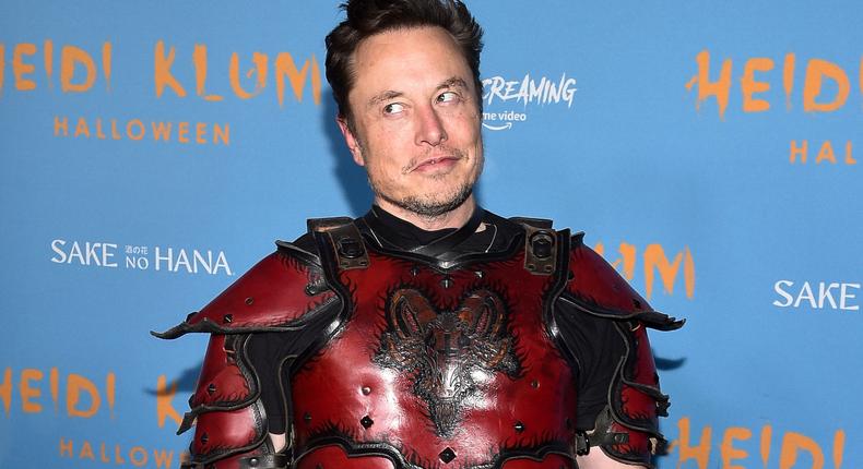 Elon Musk attends Heidi Klum's 21st annual Halloween party at Sake No Hana at Moxy Lower East Side on Monday, Oct. 31, 2022, in New York.Evan Agostini/Invision/AP