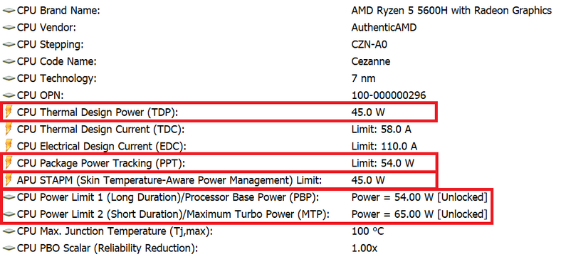 Huawei MateBook 16 – konfiguracja limitów mocy procesora AMD Ryzen 5 5600H