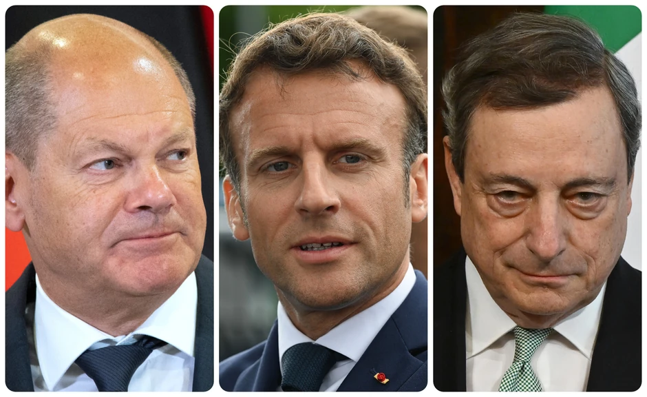 Olaf Šolc, Emanuel Makron i Mario Dragi