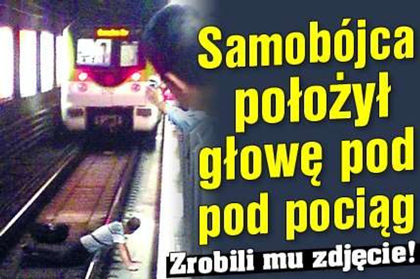 Samobójca położył głowę pod pociąg. Zrobili mu zdjęcie!