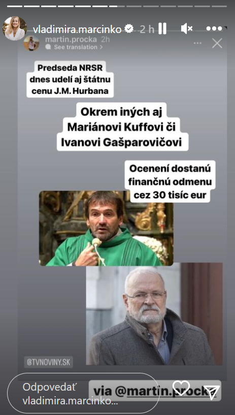 Poslankyňa Marcinková si o tom myslí svoje.