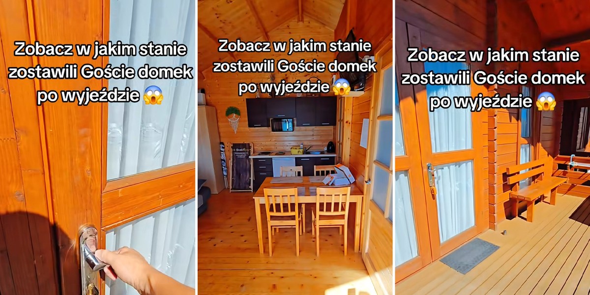Pokazał, co zastał w domku po wyjeździe gości