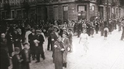Ulica w getcie warszawskim, 1941 r.