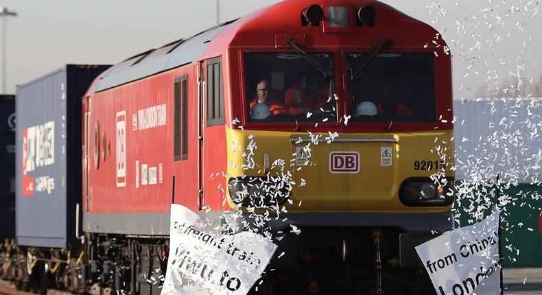 The train as it rolled into London 