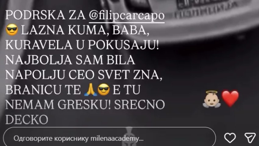 Kačavenda se javno obratila Caru pred početak Elite 10: Ima važnu poruku