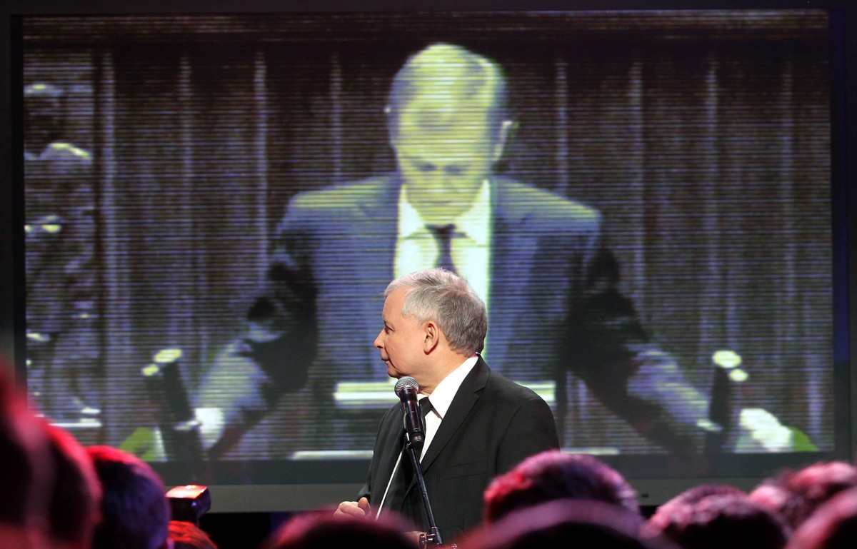 Jarosław Kaczyński podczas konwencji