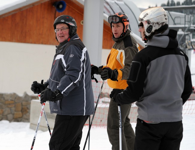 Prezydent wypoczywa na nartach