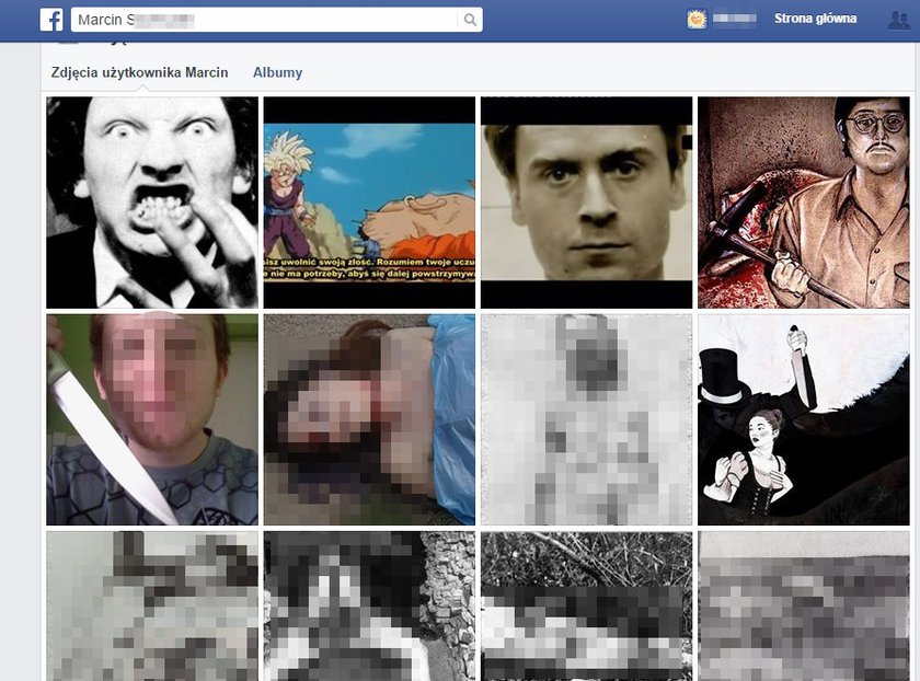 Takie wstrząsające treści zamieszczał w internecie Marcin S. (24 l.) z Krapkowic