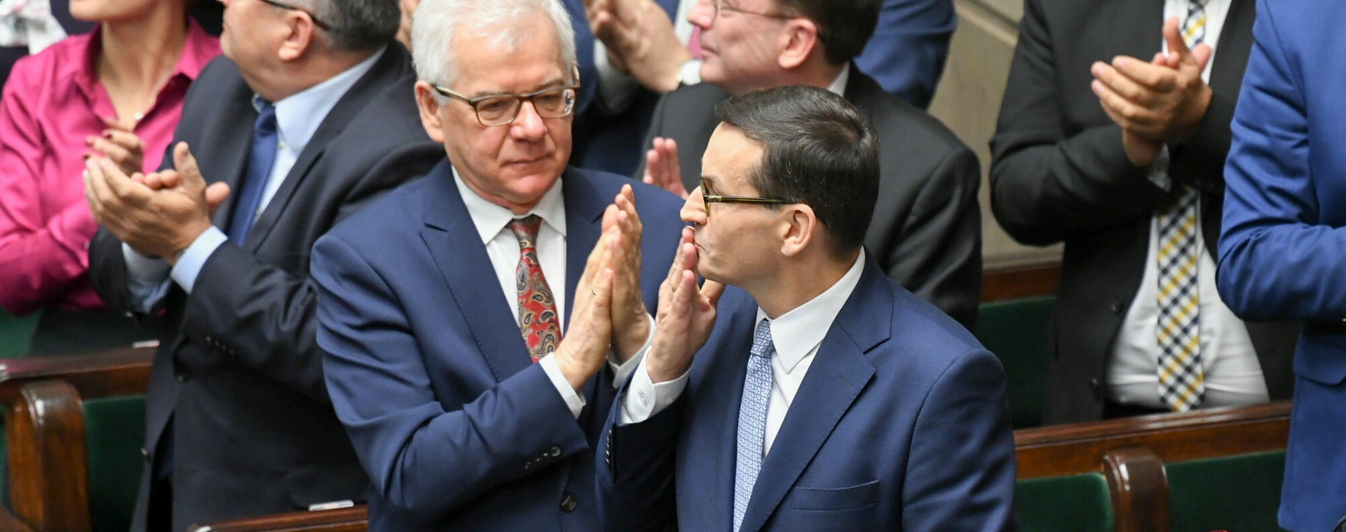 Minister Jacek Czaputowicz i premier Mateusz Morawiecki.