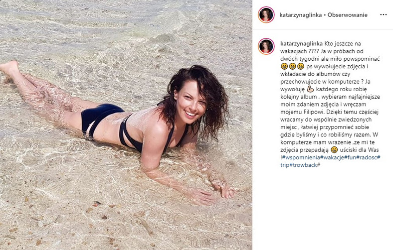 Katarzyna Glinka na Instagramie