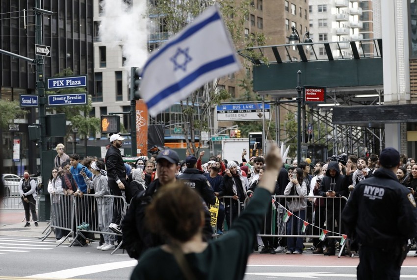 Protesti palestinskih i izraelskih pristalica u Njujorku 8. oktobra