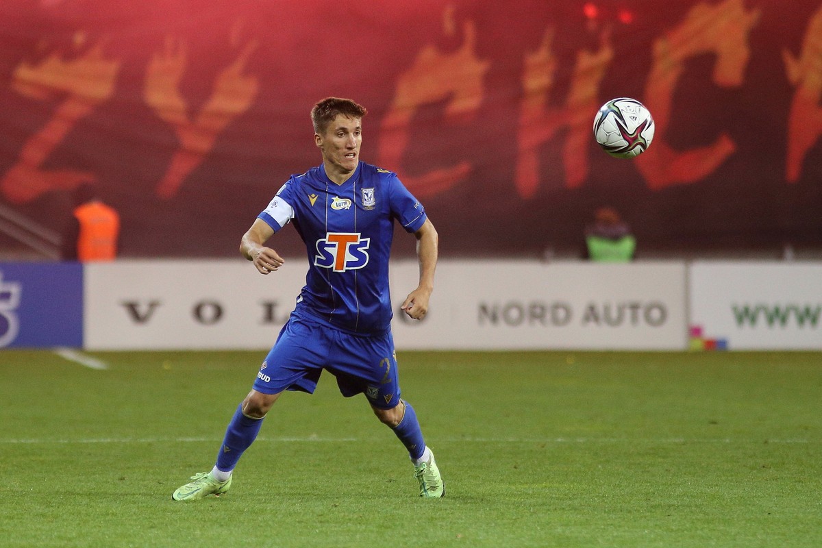 Piłkarz Lecha Poznań Joel Pereira podczas meczu wyjazdowego z Jagiellonią Białystok