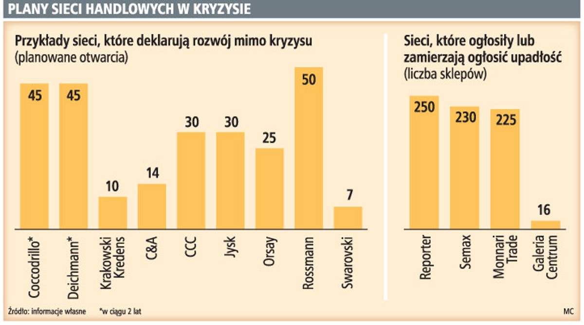 Plany sieci handlowych w kryzysie