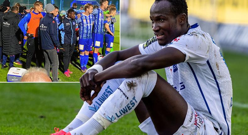 Raphael Dwamena: Ghana striker hospitalised after collapsing during Austrian Cup game 