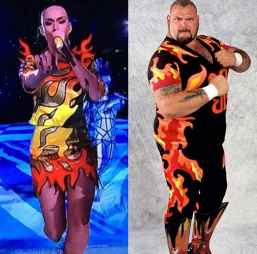 Katy Perry całkiem jak wre­stle­r Bam Bam Bigelow