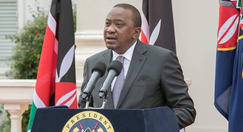 File image of President Uhuru Kenyatta when he announced part of his second term cabinet on Friday, January 5, 2018.