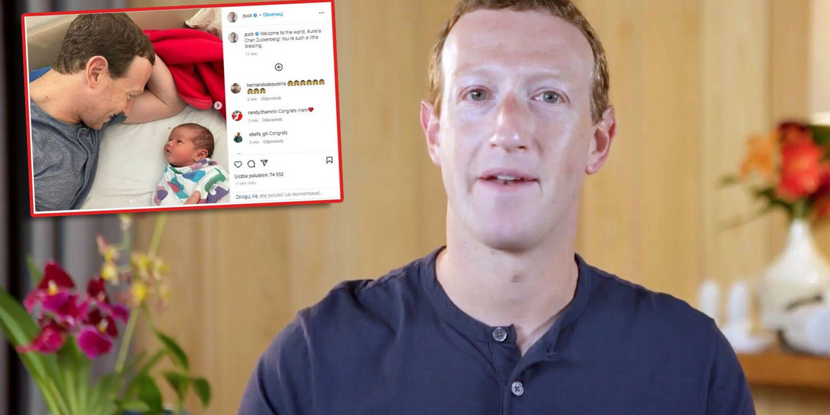 Założyciel Facebooka powitał na świecie swoje trzecie dziecko.