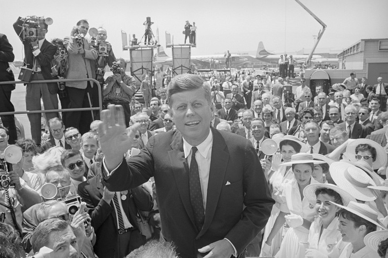 John F. Kennedy w Los Angeles w 1960 r.