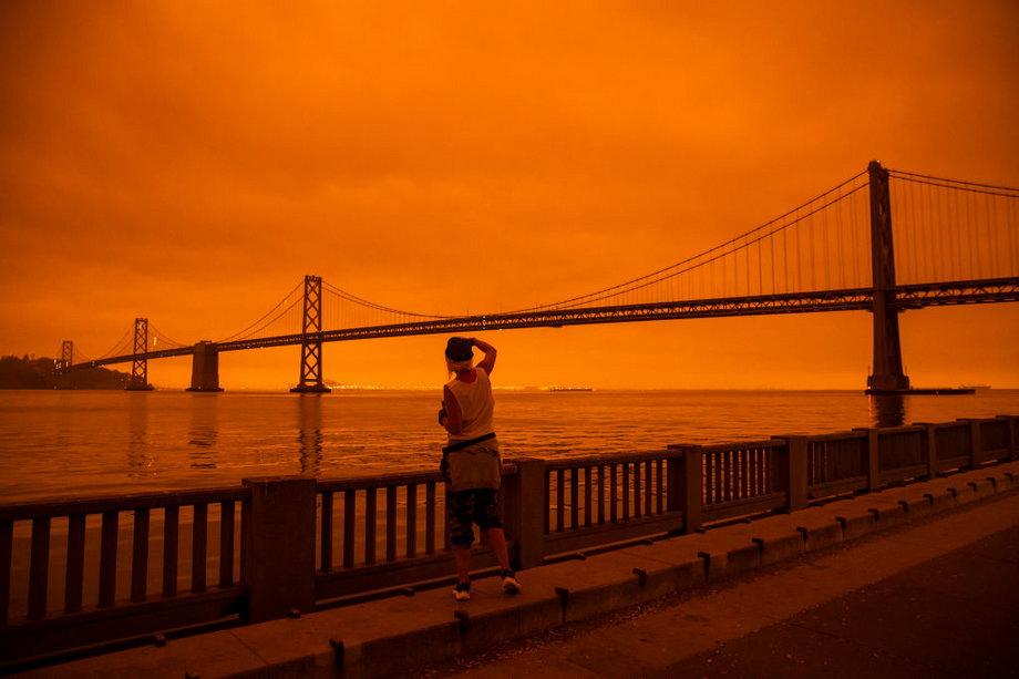 Most Oakland Bay w San Francisco, 9 września 2020 r. 