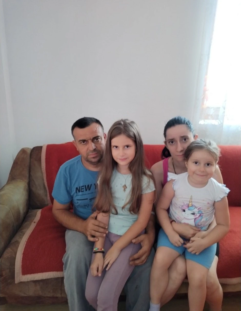 Dragiša Stevanović sa sa suprugom Mirom i decom