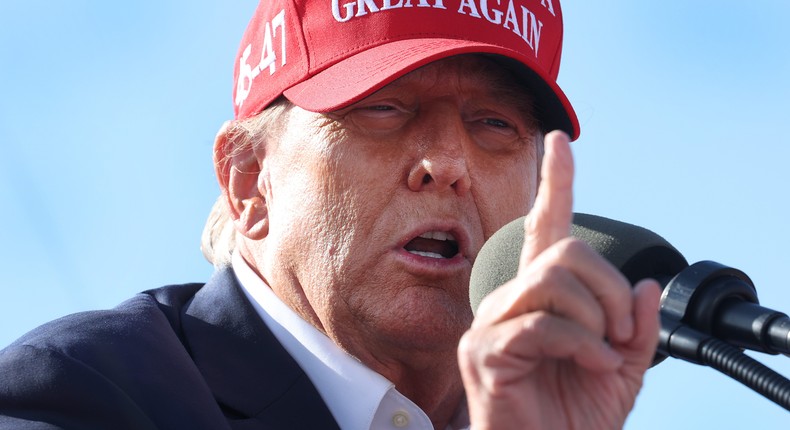 Former President Trump at rally in Ohio March 16, 2024.Scott Olson/Getty Images