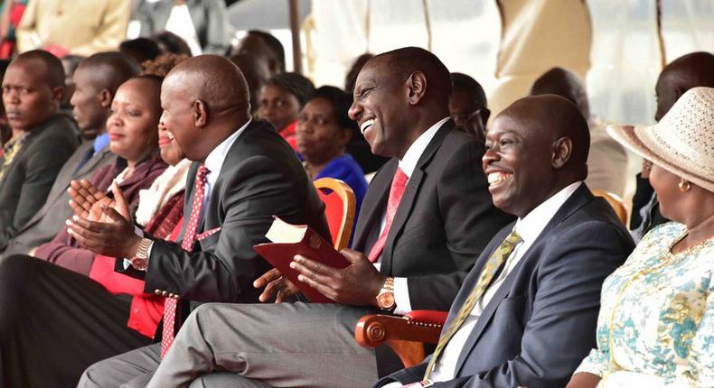 File image of Rigathi Gachagua with DP Ruto at a past event in Nyeri county