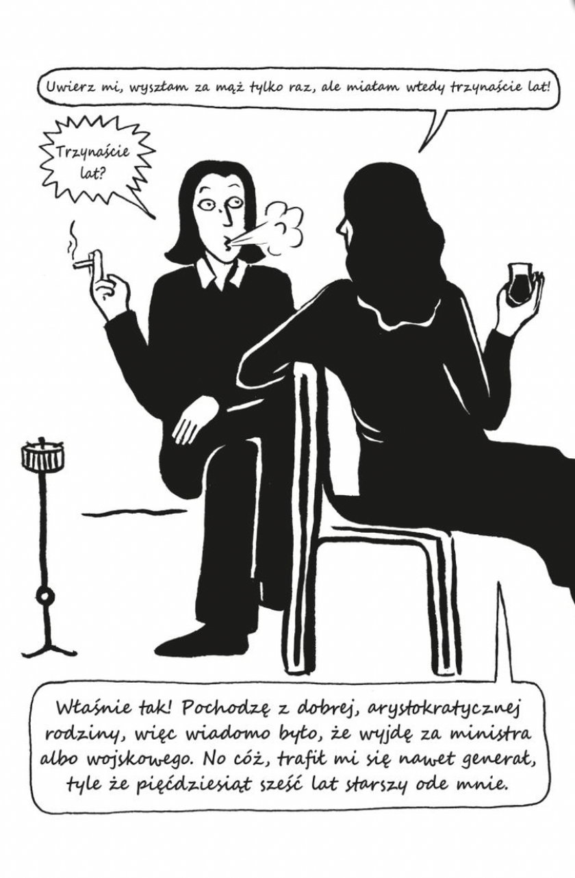 Kard z komiksu Marjane Satrapi.