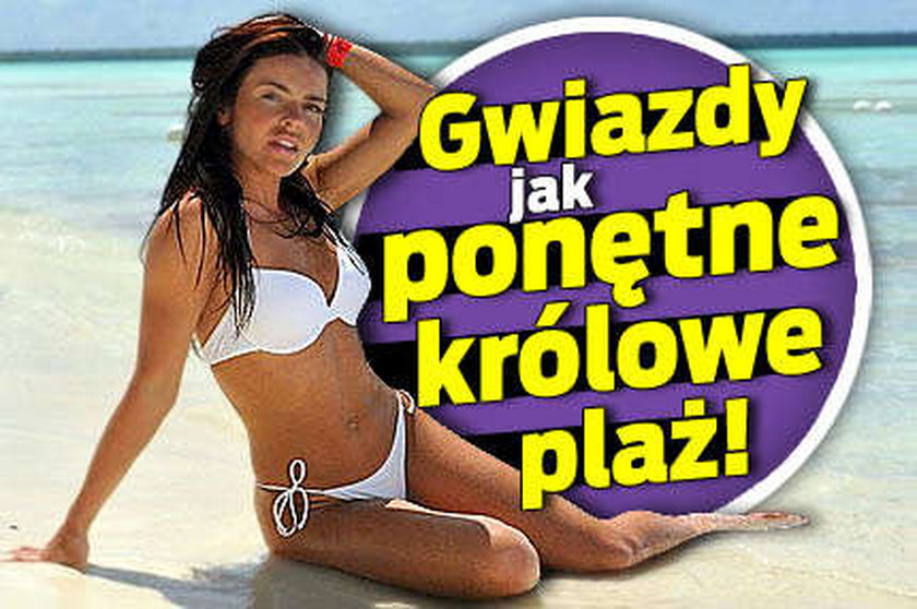 Gwiazdy jak ponętne królowe plaż!