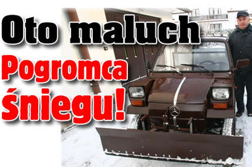 Oto maluch - pogromca śniegu!