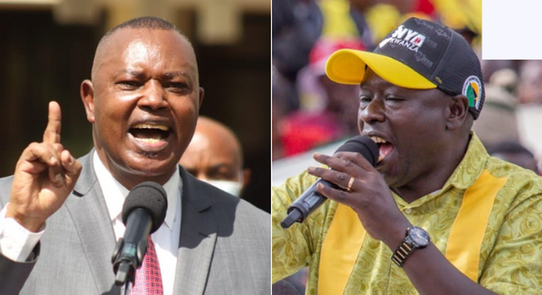 DCI boss George Kinoti and Kenya Kwanza presidential running mate Rigathi Gachagua