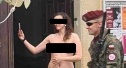 Skandal podczas Święta Wojsk Specjalnych! Uroczystości zakłóciła naga kobieta