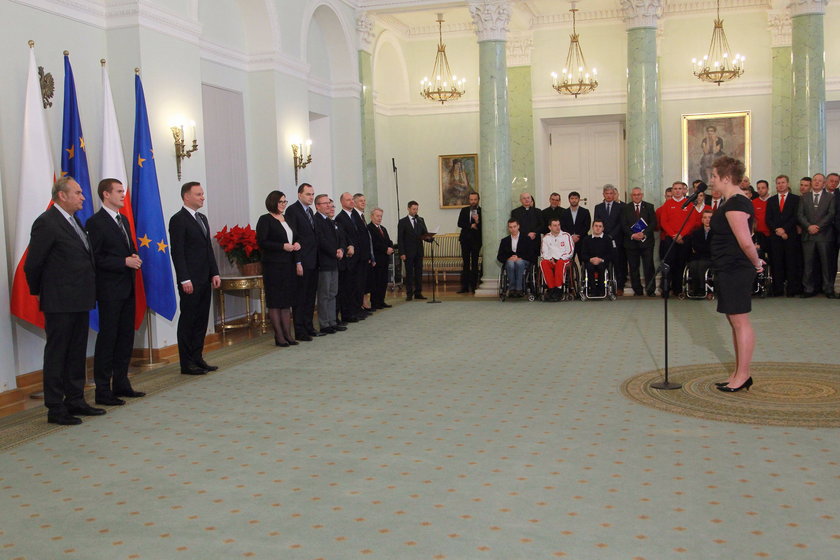 Prezydent Andrzej Duda spotkał się ze sportowcami w Pałacu Prezydenckim