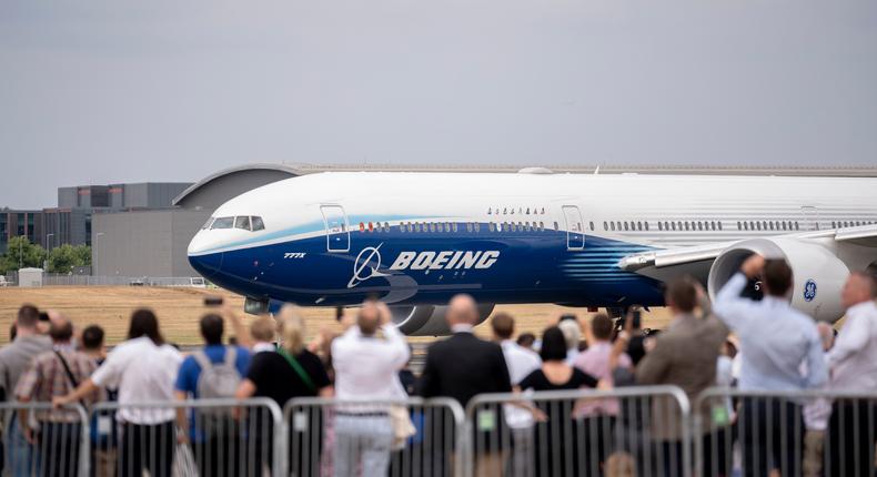 A Boeing 777X at 2022's Farnborough Airshow.Richard Baker/Getty Images
