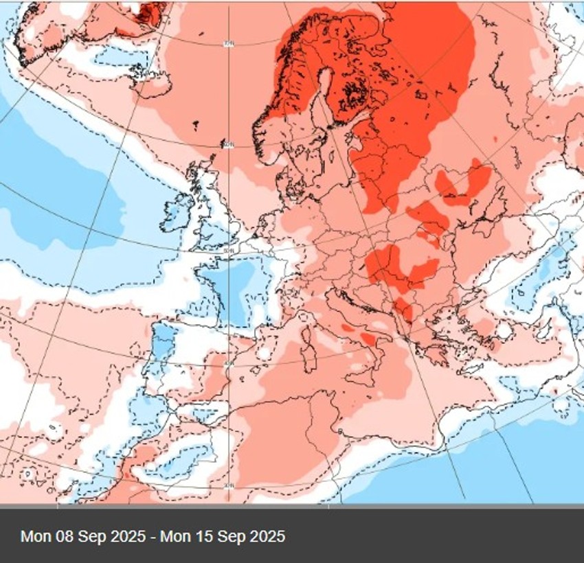 Dominacija "crvene" na mapama od 8. do 15. septembra