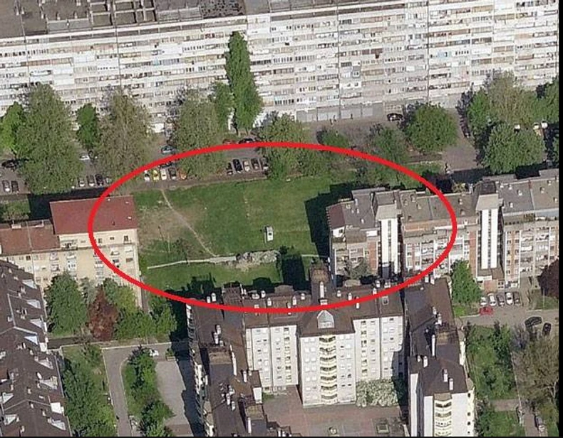 Zelena površina na kojoj je previđena gradnja