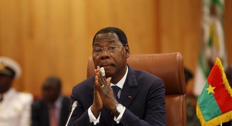 Benin's President Thomas Boni Yayi attends a ceremony marking the return of the transitional government in Ouagadougou, Burkina Faso, September 23, 2015. REUTERS/Joe Penney
