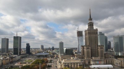 Warszawa panorama Pałac Kultury i Nauki