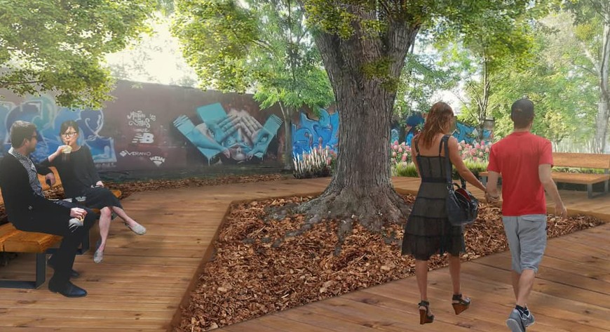 Park kieszonkowy przy ul. Stysia powstanie w pobliżu istniejących garaży