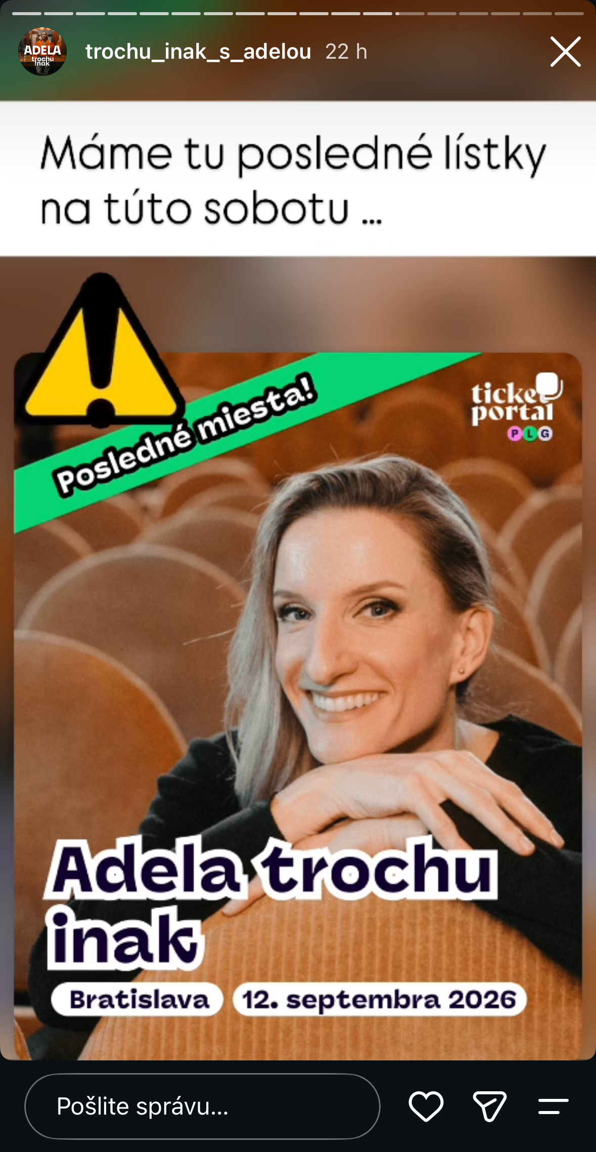 Adela Vinczeová zverejnila niekoľko nečakaných fotiek, aby zaujala sledovateľov a upozornila ich na voľné lístky na svoju šou.