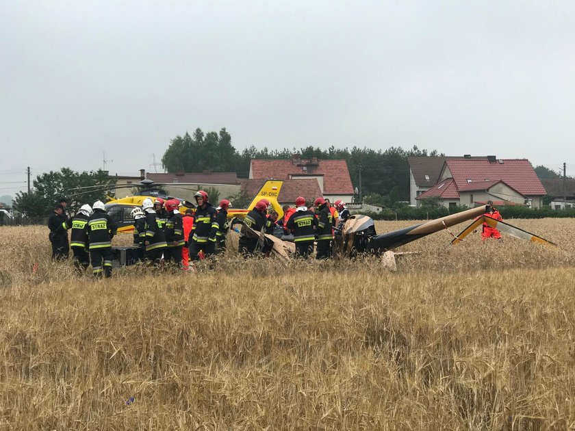 Katastrofa śmigłowca koło Opola. Dwie osoby nie żyją