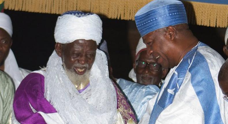 Chief Imam (Left) and President Mahama