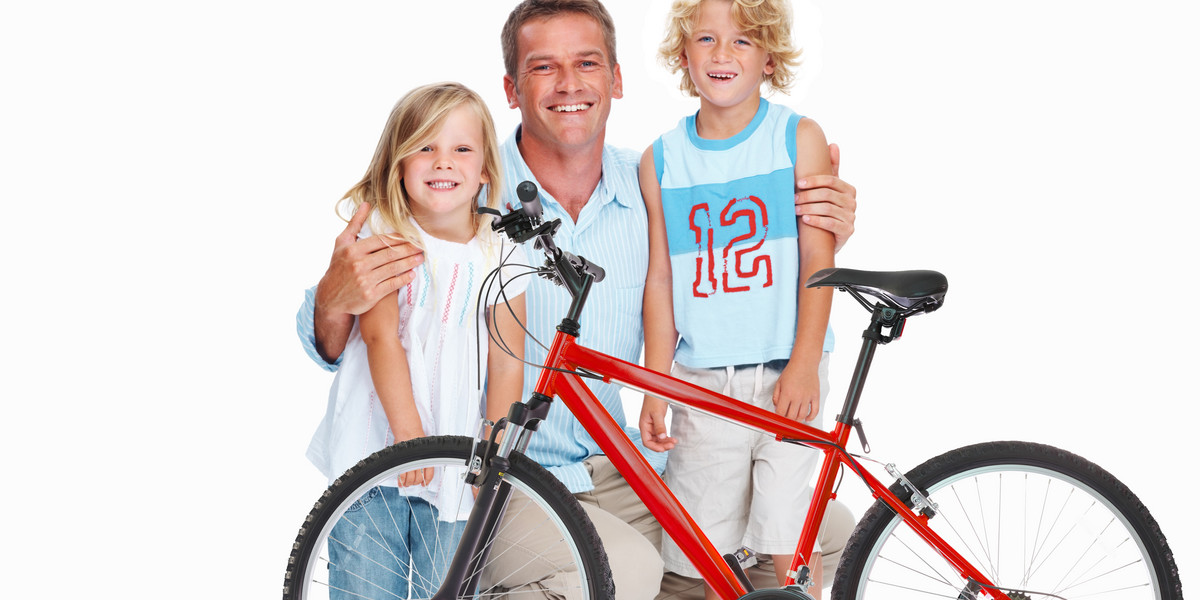 Man smiling with kids