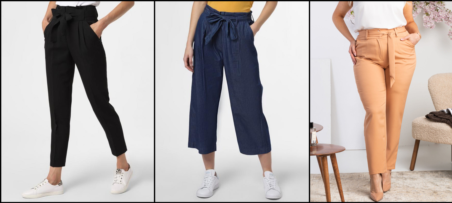 Spodnie paperbag – dla kogo, jak nosić i gdzie kupić ten modny fason?