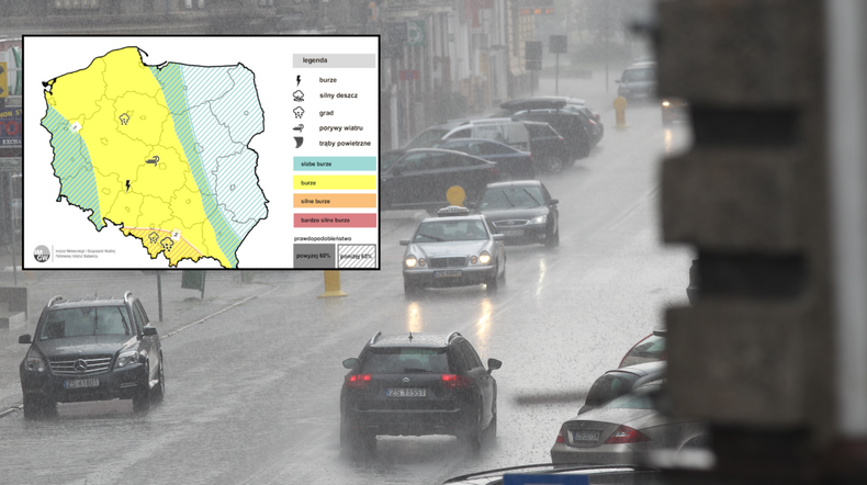 Pogoda na środę. Nadciąga Ilse. Aura nie będzie spokojna (mapa: IMGW)