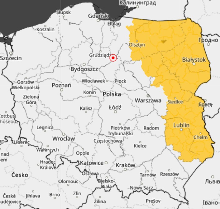 Ostrzeżenia meteorologiczne na 29 sierpnia 2022 r.