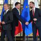 Włodzimierz Czarzasty, Donald Tusk, Szymon Hołownia i Władysław Kosiniak-Kamysz